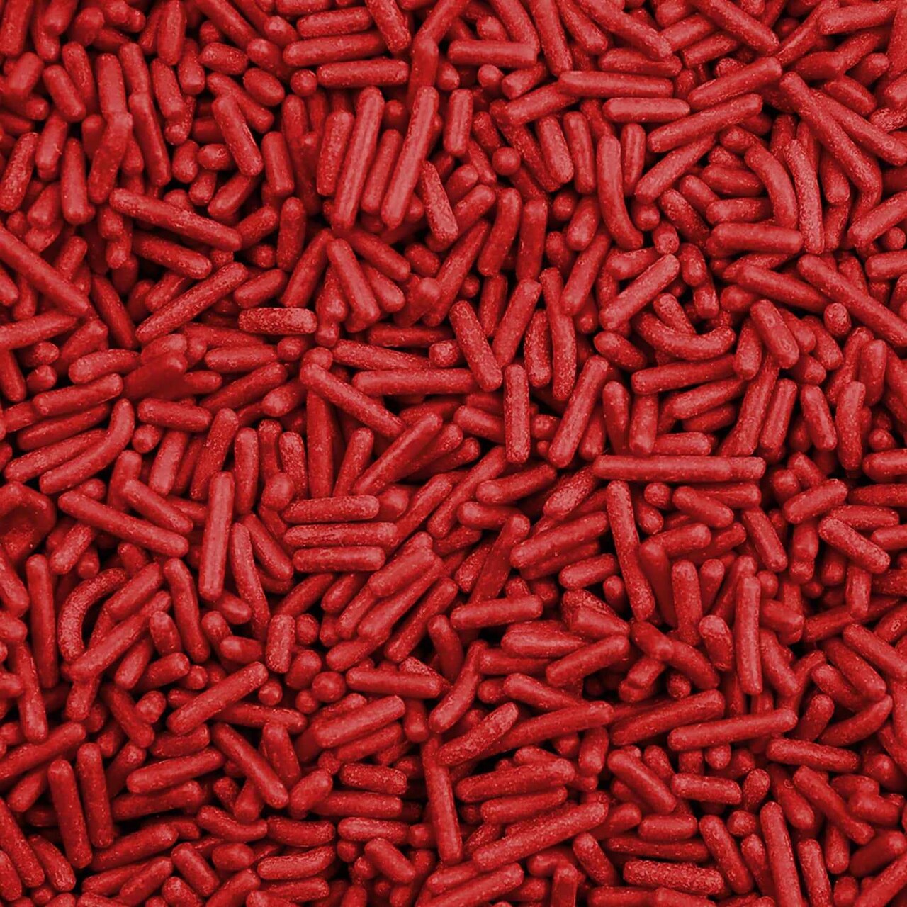 Krazy Sprinkles - Red Jimmies (1/2 Cup, 1x Jar) for Cakes, Ice Cream & Cookies